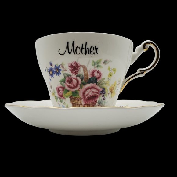 Heritage Regency English Teacup Coffee Cup Saucer Mother Floral Bone China - Picture 12 of 12
